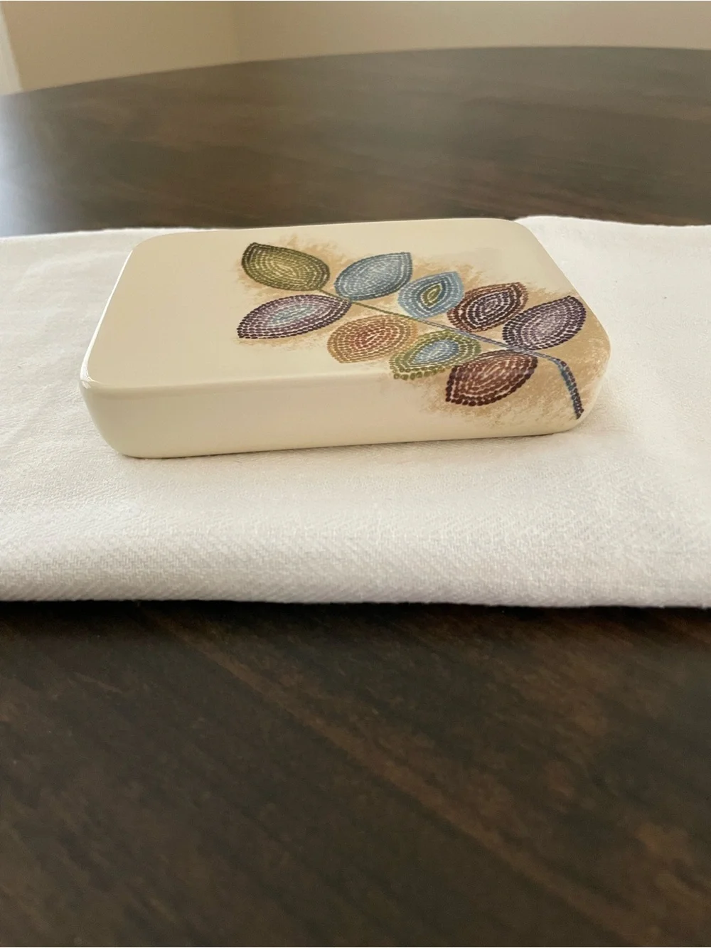 Croscill Mosaic Leaves Ceramic Soap Dish